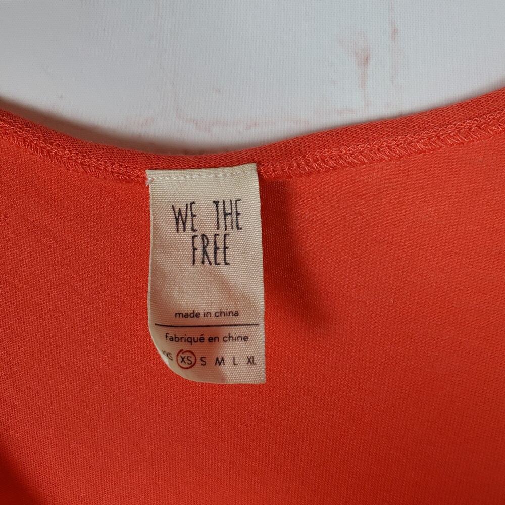 Free People Coral Peachy Oversized Cotton Layered Tank XS S M L Sleeveless Top - Picture 9 of 14